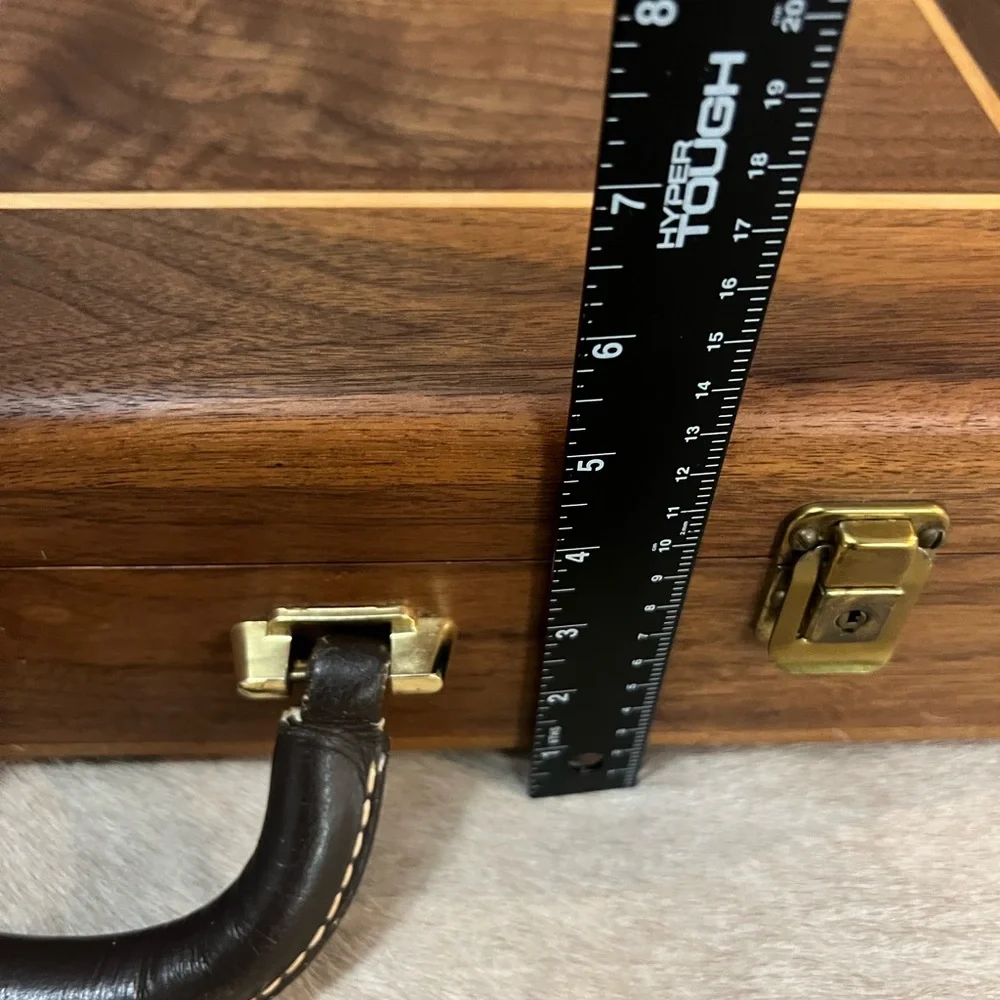 Elegant Wooden Briefcase with Handle